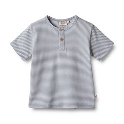 Wheat kortærmet T-shirt Lumi - Blue stripe